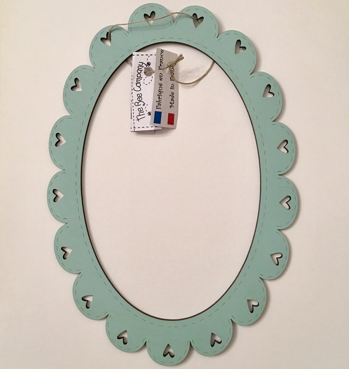 OVAL AHŞAP ÇERÇEVE -VINTAGE BLUE