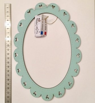 OVAL AHŞAP ÇERÇEVE -VINTAGE BLUE