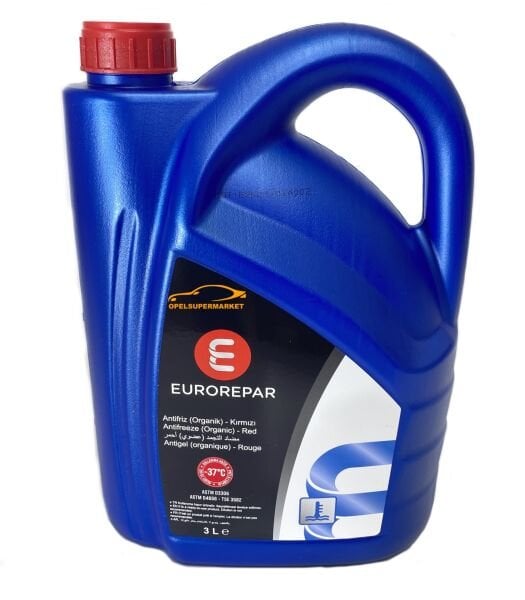 Eurorepar Kırmızı Antifriz 3 Litre -37 Derece