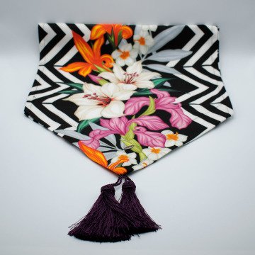 Zigzag Çiçek Desenli Runner