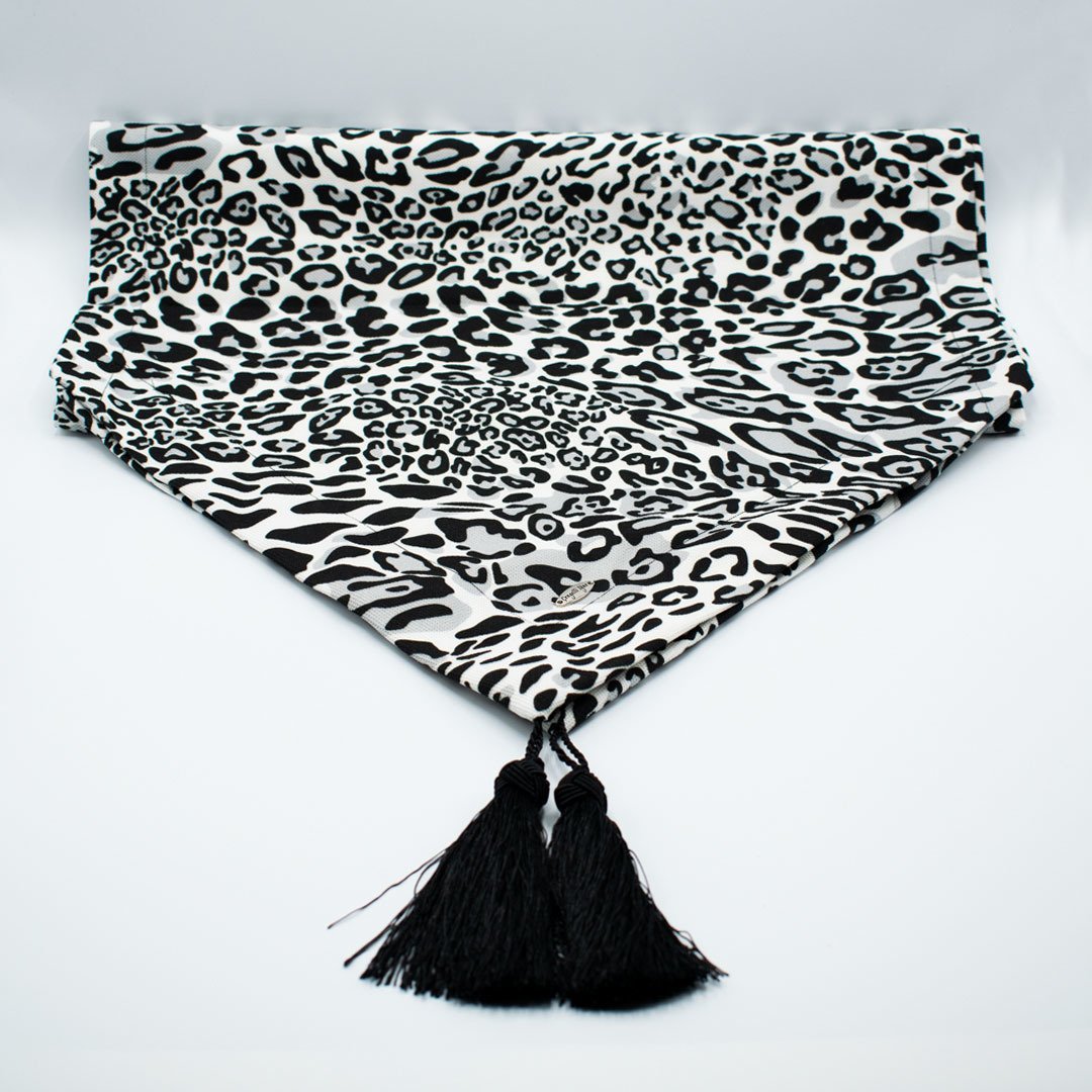 Siyah Beyaz Leopar Desenli Runner