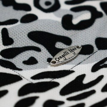 Siyah Beyaz Leopar Desenli Runner