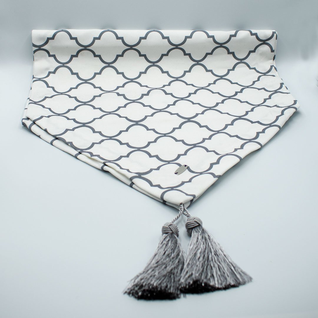 Gri Moroccan Desenli Runner