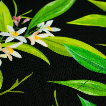 Siyah Üstü Limon Desenli Runner