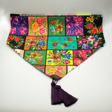 Kanaviçe Patchwork Desenli Runner
