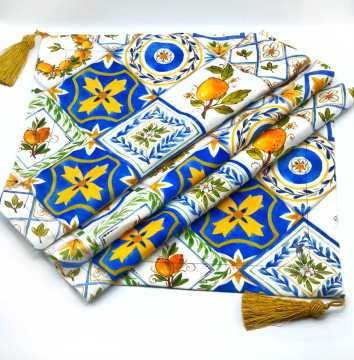 Limon Seramik Desenli Runner