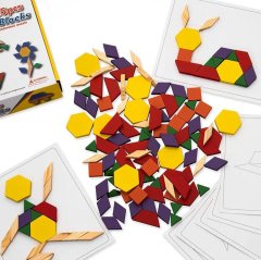125 Parça Tangram Oyunu Ahşap (Anaokulu Malzemeleri Puzzle)