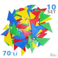 Tangram 70'Li (10 Set) Orta Boy (Plastik Parça)