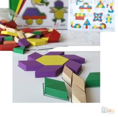 60 Parça Puzzle TANGRAM Oyunu (Kutulu Şekiller)