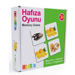 Hafıza Oyunu Gerçek Meyve-Sebzeler Edukido