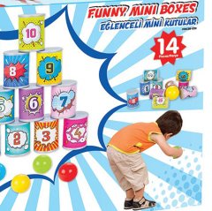 Eğlenceli Mini Kutular (Anaokulu Oyuncakları) Devirme Oyunu
