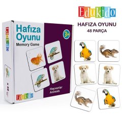 Hafıza Kart Oyunu Hayvanlar (Anaokulu Oyuncak)