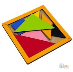 Ahşap Tangram 11x11 Puzzle Oyunu