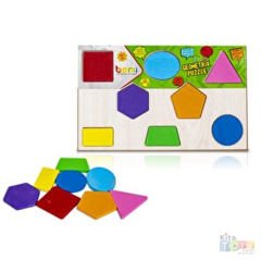 Ahşap Geometrik Şekiller (Puzzle Anaokulu Oyuncak)