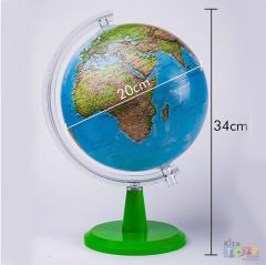 Fiziki Küre Modern 20 cm Grafik Standlı Dünya Maketi 48212