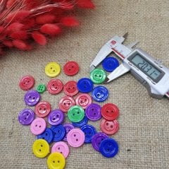 32 Boy Düğme 100 Adet Renkli-Büyük