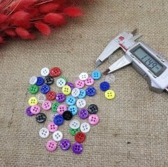 18 Boy Düğme 100 Adet Renkli-Küçük