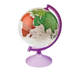 Beyaz Küre 26 cm Dünya Maketi-Gürbüz