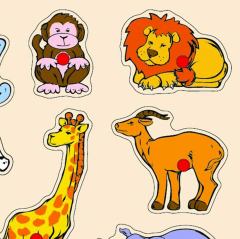Safari Hayvanları Kulplu (Anaokulu Oyuncak Puzzle)