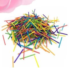 Kibrit Çöpleri 1000'Li Ahşap Renkli Çubuklar Çöpü