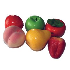 Oyuncak Meyve 6 Adet (Manav Merkezi) 6-9 cm Çap