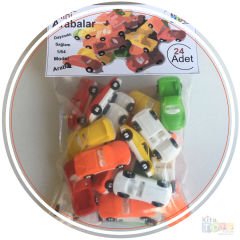 Plastik Mini Arabalar 24 Lü (1:64 Ölçek) Oyuncak