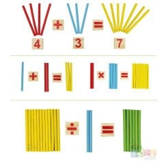 Renkli Sayma Çubukları ve Rakamlar (Sayılar) Matematik İşlem