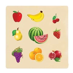 Tutmalı Meyveler Ahşap Puzzle 30x30