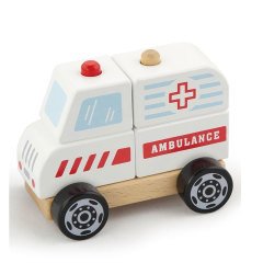 Ahşap Ambulans Oyuncak Araba