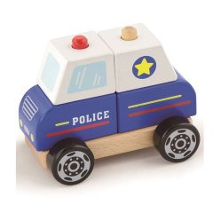Ahşap Polis Arabası (Eğitici Oyuncak)