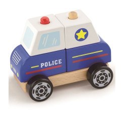 Ahşap Polis Arabası (Eğitici Oyuncak)