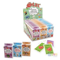 Hafıza Oyun Kartları (Meyve Sebze) Mini Eğitici Oyun Kartı Star