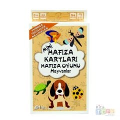 Hafıza Oyun Kartları (Hayvanlar) Mini Eğitici Oyun Kartları) Star