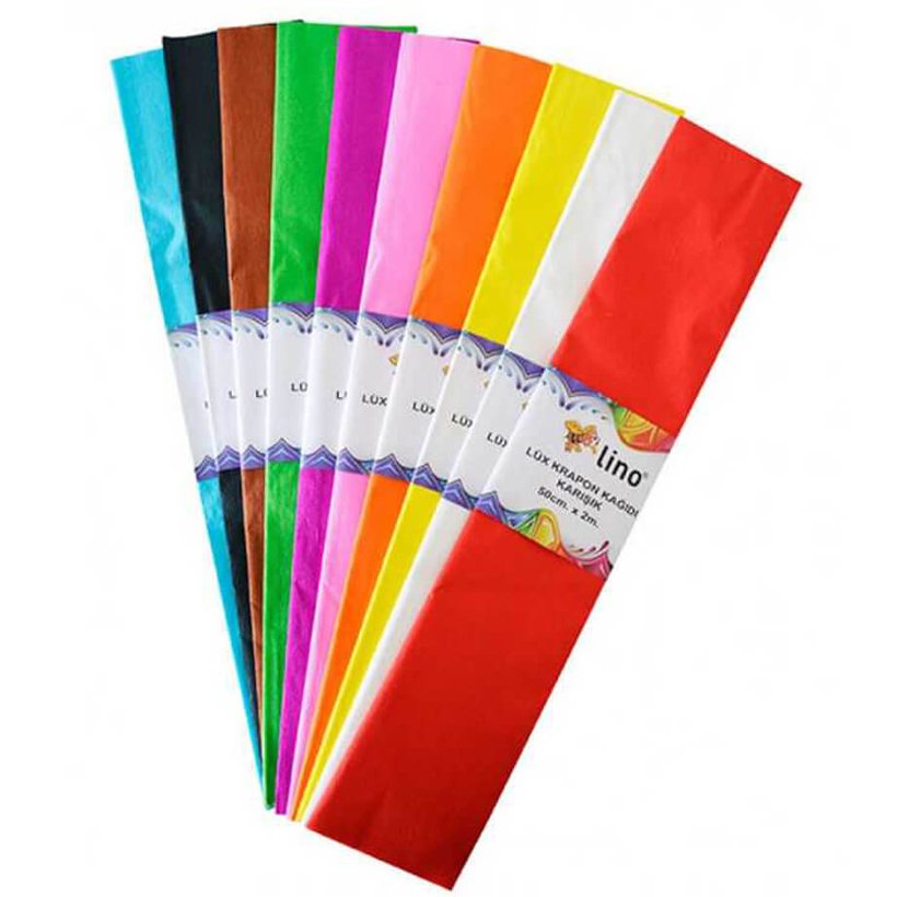 Krapon Kağıdı 10 Renk KARIŞIK 50x200cm