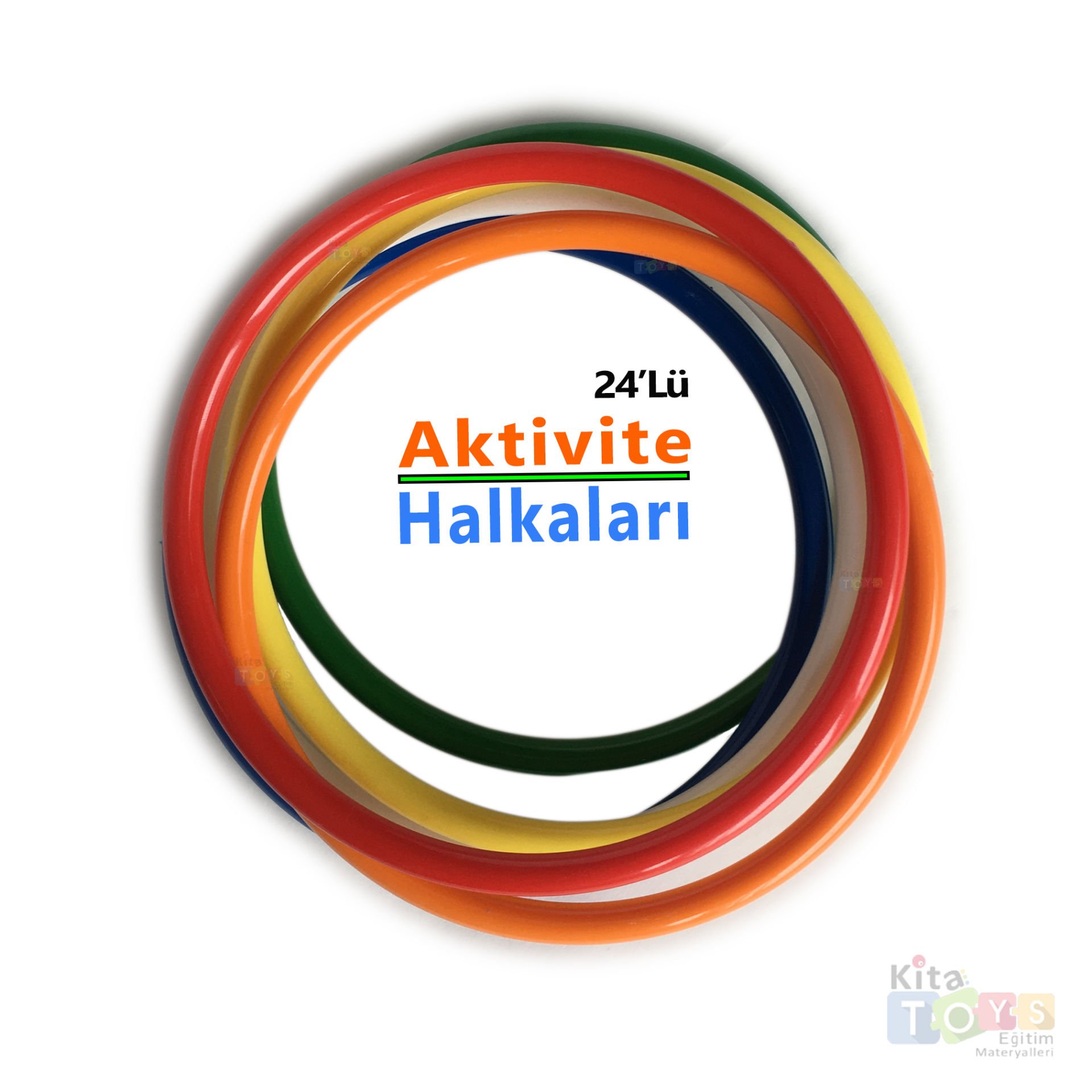 Aktivite Halkaları 6 Renk 24 Adet (Plastik Eğitici Çember)