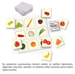 Eşleştirme Meyveler-Sebzeler Oyun Seti