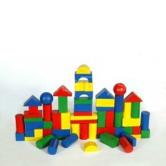 60 Parça Büyük (Kovalı) Bloklar-Renkli