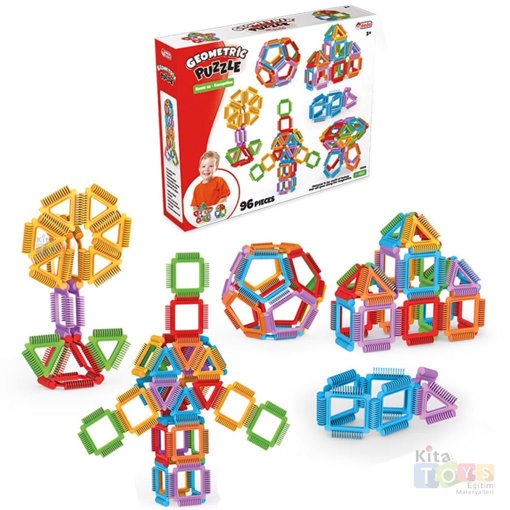 Geometrik Puzzle 96 Parça (03896) Eğitici Oyuncak Lego