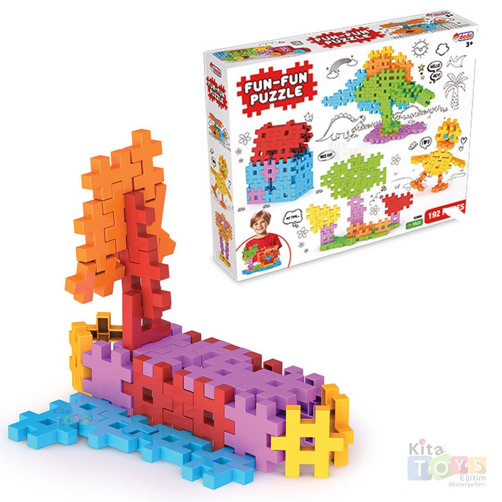 Fun-Fun Puzzle 192 Parça (Eğlence Dolu Eğitici Oyuncak Lego) 03906