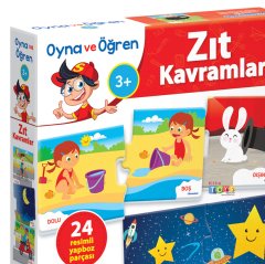 Zıt Kavramları Öğretme Kartları Anaokulu-Kreş