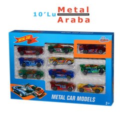 10'Lu Metal Araba Seti Kutulu 1166