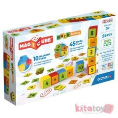 GEOMAG Magicube Math Building Manyetik Küpler 55 Parça Matematik İşlem (Sayılar Seti) Mıknatıs