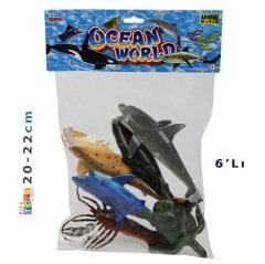Deniz Hayvanları 6'Lı (Oyuncak Okyanus Hayvanı)