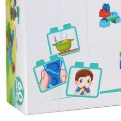 Babycim Soft Bloklar 60 Parça Lego Oyuncak 6661-3 Yumuşak