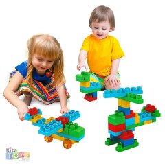 Babycim Soft Bloklar 60 Parça Lego Oyuncak 6661-3 Yumuşak