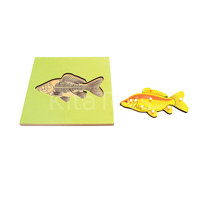 İskeletli Balık Puzzle Montessori Materyalleri Anaokulu