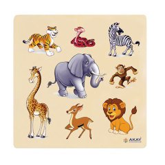 Vahşi Hayvanlar Ahşap Puzzle (Safari)