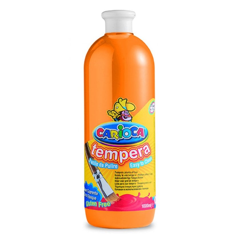 Carioca Tempera Boya 1000 ml TURUNCU (Süper Yıkanabilir)