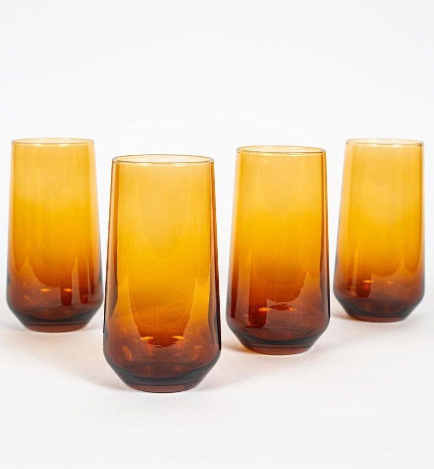 Rakle New Iconic 4'lü Meşrubat Bardağı Seti Amber