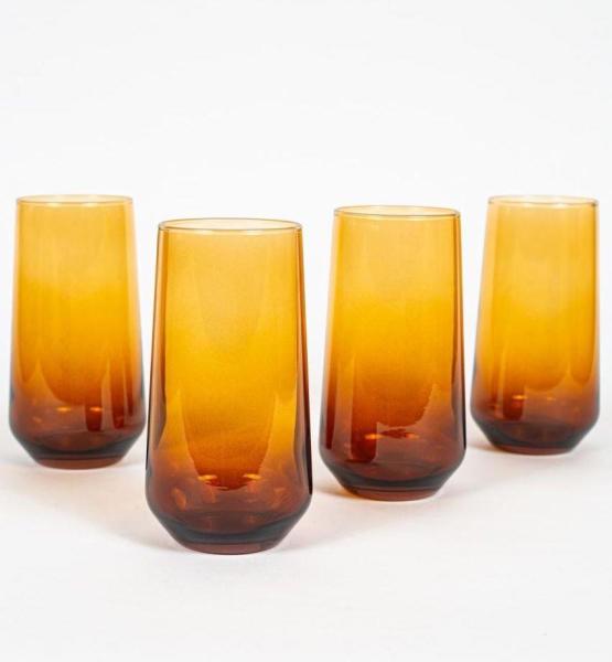 Rakle New Iconic 4'lü Meşrubat Bardağı Seti Amber